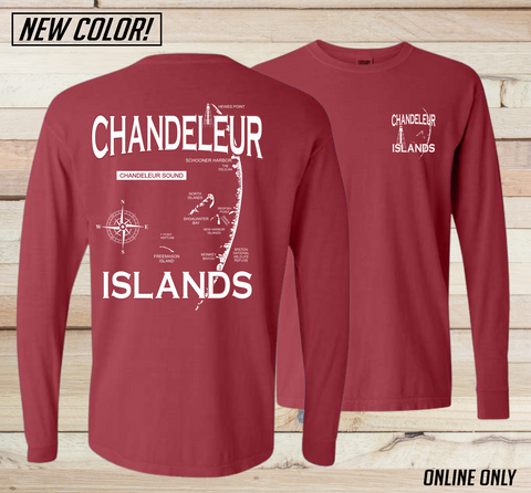 Chandeleur Islands Comfort Color Cotton L/S Tee - 9 Colors!