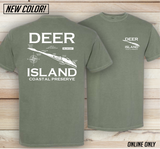Deer Island Comfort Color Short Sleeve Cotton T-Shirt - 9 COLORS! -