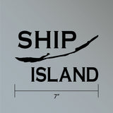 7" Wide Black Sticker Decals