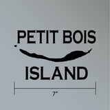 7" Wide Black Sticker Decals