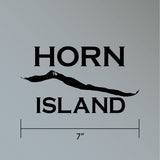 7" Wide Black Sticker Decals