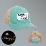 Ship Island Ladies Ponytail Hat