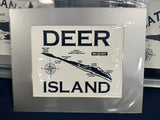 Deer Island - Matted Screen Print for Framing