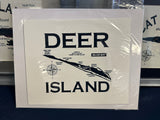 Deer Island - Matted Screen Print for Framing