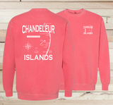 Chandeleur Islands Sweatshirts - Map Design - 6 Colors!